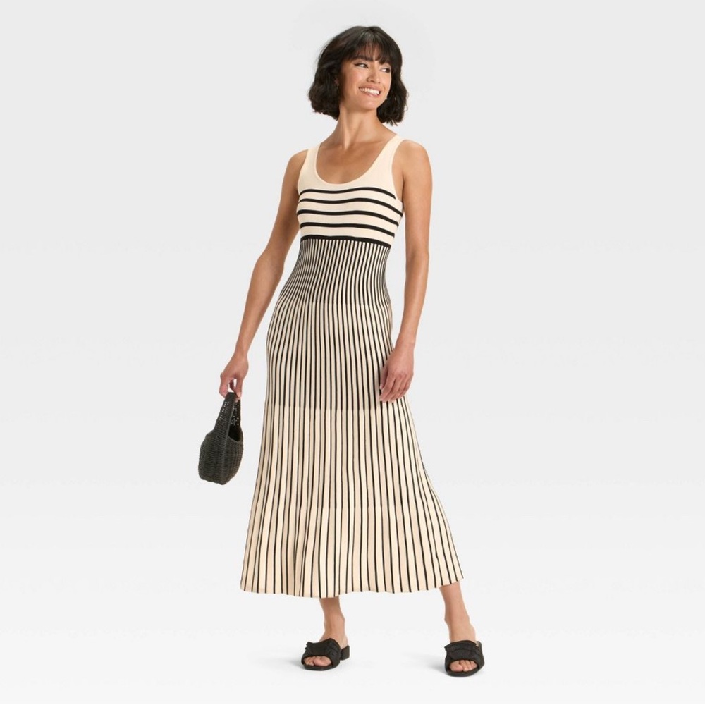 a new day Black and White Striped Maxi Dress - Picture 3 of 3